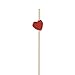 Red Heart Appetizer or Sandwich Picks/Swizzle Stick - 4 3/4