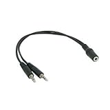 Menotek 3.5mm AUX Female to 2 Auxiliary Male Cable Splitter