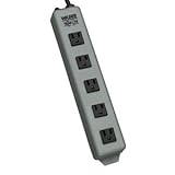 Tripp Lite 5 Outlet Waber Switchless Industrial Power Strip, 6ft Cord with 5-15P Plug (602)