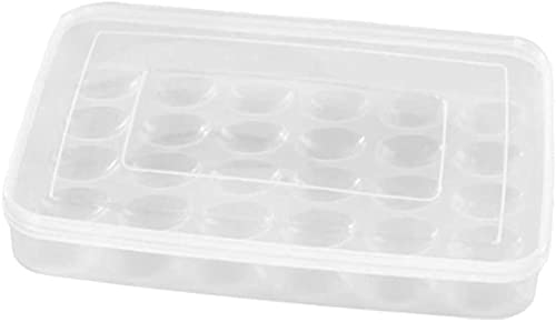 LATRAT Egg Box Egg Storage Box for 30 Eggs Transparent Plastic Rectangular Refrigerator Outdoor