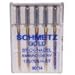 SCHMETZ Gold Embroidery Sewing Machine Needles - Titanium Coated for Smooth Stitching, Size 90/14, 5-Needle Cards, Pack of 1