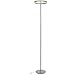 Brightech Halo Flippable LED Torchiere Super Bright Floor Lamp - Tall Standing Modern Pole Light for Living Rooms & Offices - Dimmable Uplight for Reading Books in Your Bedroom etc - Platinum Silver