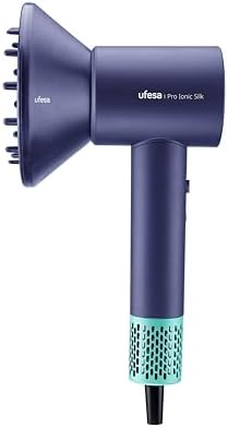 Pro Ionic Silk Sèche-Cheveux, 110 000 tr/min, Sèche-Cheveux Professionnel Ultra-Silencieux, Contrôle Intelligent de la Température, Ions Négatifs, Anti-Frisottis, Accessoires Magnétiques