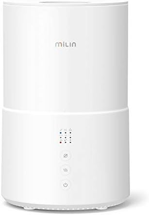 Milin Air Disinfecting Device, Humidifier Disinfection, Latest Electrolytic Water Technology, 99.9% Disinfecting Rate, Tabletop Space Disinfection, One-Touch Safety Disinfection, 2 Hour Automatic Disinfection, Aroma Compatible, White, 2 L, 10 Tatami Mat