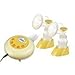 IREALIST Electric Breast Pump, Milk Storage Bottle Dual Suction Automatic Breastpump Breast Massager (Yellow)