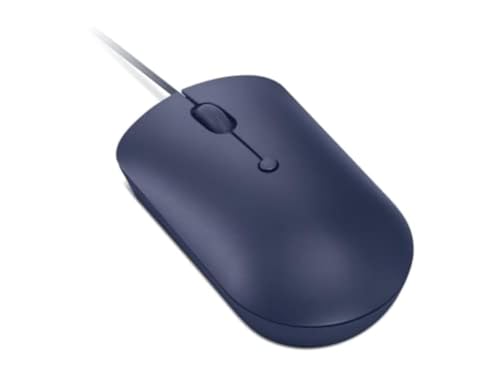 Lenovo 540 USB-C Wired Connection Computer Mouse for PC, Laptop, Computer with Windows or Chrome OS - Ambidextrous Design - 4 Button - Compact Size -Abyss Blue