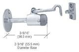 CRL Satin Chrome Finish Wall Mounted Heavy Duty Door Stop with Hook and Holder