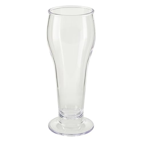 G.E.T. SW-1417-1-SAN-CL-EC Heavy-Duty Shatterproof Plastic Pilsner Beer Glasses…