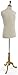 Male Mannequin Dress Form, Size 38, with Natural Tripod Base, Adjustable Height (White)