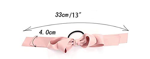 6 PCS Women Lady Girls Satin Ribbon Bow Hair Rope Head Wrap Headbands Elastics Hair Tie Ponytail Holders Hair Accessories Headdress - Thumbnail 4