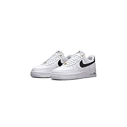 Nike Men's Air Force 1 Shoe, Black/Fire Red White
