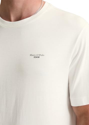 Denim Herren T-Shirt aus Bio-Baumwolle Regular Fit, Weiß (Egg White), M