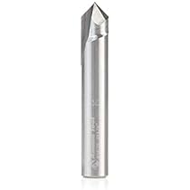 Amana Tool - 45625 Solid Carbide V-Groove 90 Deg x 1/4 Dia x 9/16
