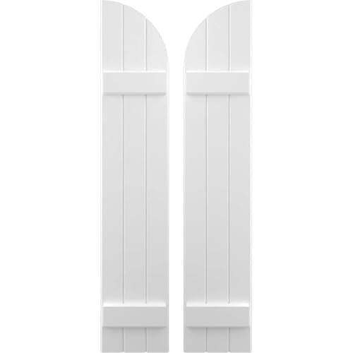 Ekena Millwork ARW101BQ311X36WHH Americraft Three 2 Exterior Real Wood Joined B…