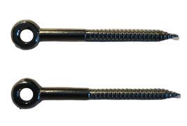 2 Pieces Stainless Steel 316 5/16" x 2" (8mm x 60mm) Lag Screw Eye Bolt Marine Grade for 5/16" Wire Rope