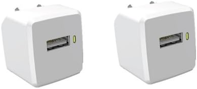 2-Pack USBelieve USB Wall Charger, 12W(2.4A) Compact USB Power Travel Adapter for iPhone 7 6 6s plus, iPad, iPod, LG and Android Cell Phones (2x Wall Charger)