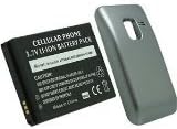 EZCell Extended Lithium-Ion Battery with Silver Door for Samsung Galaxy Attain 4G R920 - Retail Packaging - Black