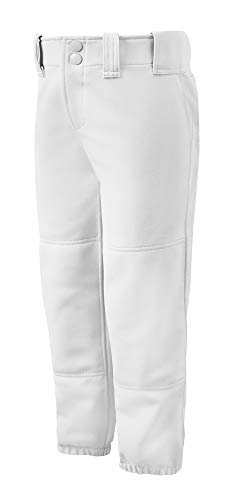 Mizuno Adult Women's Belted Low Rise Fastpitch Softball Pant, White, Small - //coolthings.us
