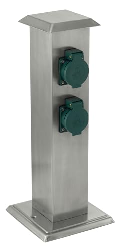 Eglo Outdoor Accessory Socket Column, Garden Socket, 4 Outlets