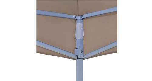 Partyzelt-Dach 2x2 m Taupe 270 g/m² Gartenbauten Pavillon-Rahmen Dächer für Pavillions stabil – Bild 6
