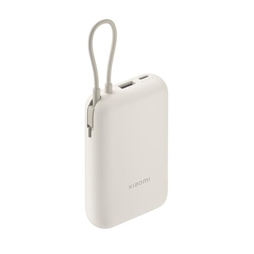 Power Bank 10000mAh, Carga rápida bidireccional de 22.5W, 3 Puertos de Salida, Cable Integrado, Compatible con Smartphones, Tablets, Nintendo Switch, Auriculares, smartbands, Azul