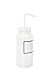 Vestil BTL-WW-16-LBL Wide Mouth Low Density Polyethylene (LDPE) Round Squeeze Wash Bottle with Label and Natural Cap, 16 oz Capacity, Translucent