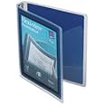 Avery® Flexi-View® 3 Ring Binder, 1" Round Rings, Navy Blue, Pack Of 12
