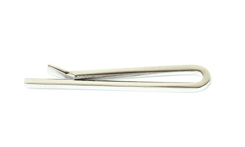 Modern Elements Mens Thin Tie Clip Bar Chrome Finish - Firm Hold Sleek Look and Perfect for Standard Ties