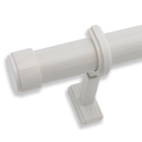 BlastHome® Luxury Fixed Length Curtain Rod, 7 ft, Brushed White at Amazon