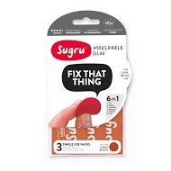 Sugru Mouldable Glue - 3 BROWN (Pack of 3)