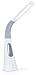 Turcom LED Desk Lamp with Fan, Cool Breeze Lamp with Bladeless Fan with Adjustable Neck, 3 Speeds and 5 Brightness Levels, White