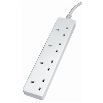 Stalwart U363 Extension Lead, 4 Way Multisocket, 2 M Cable