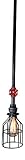 Long Steel Ceiling Light With Red Handle