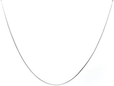 Millardo Jewelry Basic Collections 1.2mm Wide 18K White Gold Ultra Slim Rope Chain Necklace (22 Inches)