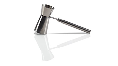 Miko Bar Set, Stainless Steel Deluxe 6 Piece Bar Set (Hammered Steel)