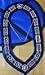 Zest4Canada Masonic Master Mason Chain Collar Silver Plated Dark Blue Backing+Free Case
