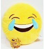 Emoji 32cm Silly SmileyPillows Emoticon Yellow Round Cushion Pillow Stuffed Plush Soft Toy-emoji happy