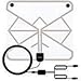 Wsky 60+ Miles 1080P Transparent Digital HDTV Antenna
