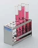 BrandTech B8212 Stainless Steel Test Tube Rack, 17mm x 24 tubes, 278mm Length x 52mm Width x 90mm Height
