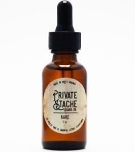 Beard Oil 'Scent-free' by Private Stache, Golden Jojoba and Sweet Almond, 'Bare', 1 Ounce Bottle