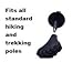 Tapered Four Pack of Extra Durable Rubber Replacement Tips (Replacement Feet/Paws/Ferrules/Caps) for Trekking Poles - Fits All Standard Hiking and Walking Poles - Medium Firm Nordic Tapered