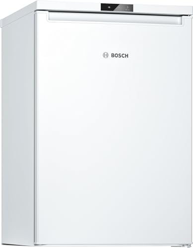 Bosch GTV15NWEB Serie 2 Mini-Gefrierschrank 85 x 56, 83 L, Super Gefrieren für schnelles Einfrieren von frischen Lebensmitteln, 39 dB leise trotz, Tür-Alarm und elektrische Temperatursteuerung, Weiß