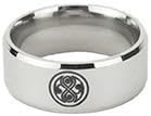 Doctor Who Seal of Gallifrey / Rassilon Surgical Stainless Steel Ring 316L SIZE 7