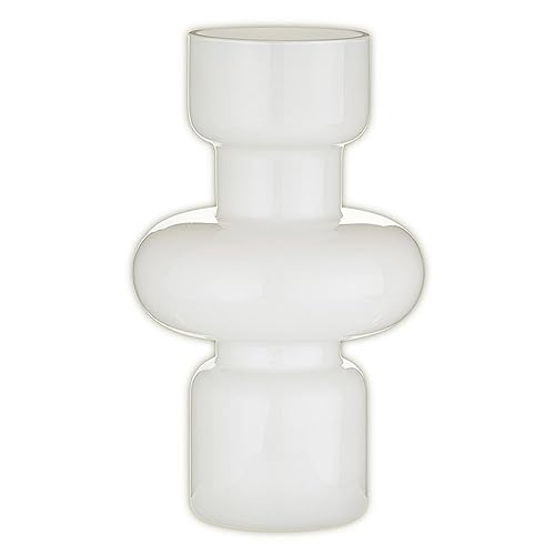 Santa Barbara Design Studio Bubble Vase Modern Glass Flower Holder, Small, White