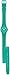 Swatch LL115 mint leave turquoise dial turquoise rubber strap women watch NEW
