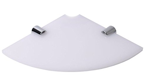 BSM Marketing Corner Shelf 150mm with Corner Notch: Phone, Speaker, Webcam, Thermostat, Baby Monitor (White)