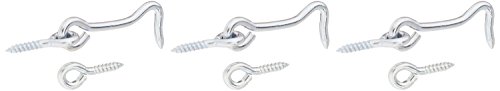 Stanley Hardware S750-490 CD8440 Hooks & Eyes in Zinc plated, 3 pack