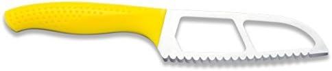EasySlice Dual Serrated Kitchen Knife - 4" Full Tang Blade with No-Slip Grip Ergonomic Comfort Handles by Extreme Consumer Products