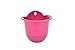 TABOR TOOLS Plastic Wall Planter Pot for Vertical Flower Garden, Living Wall or Kitchen Herbs, Colorful Modern Wall Planter with Attached Saucer, Small 6 Inch. ZG655A. (Pink)thumb 1