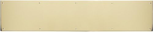 A09-P0834-628MAG 8 in. x 34 in. Kick Plate Polished Brass-Aluminum Magnetic Mount